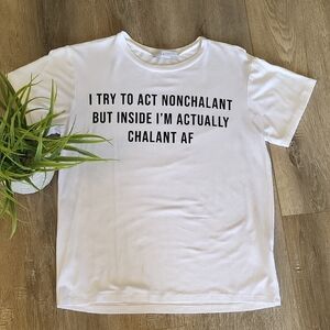 White Short Sleeve Tee with Graphic Print